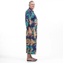 Men’s Japanese Kimono – Ryū & Washi -Shibui Store kimono homme japonais ryu to washi taille unique 475