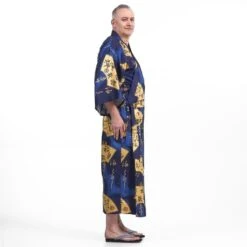Men’s Japanese Kimono – Sensu Gold -Shibui Store kimono homme japonais sensu dore taille unique 341