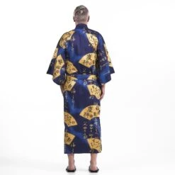 Men’s Japanese Kimono – Sensu Gold -Shibui Store kimono homme japonais sensu dore taille unique 659