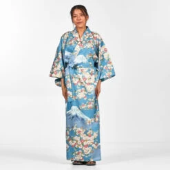 Women's Yukata Kimono - Fujisan No Sakura 10 Women's Yukata Kimono - Fujisan No Sakura -Shibui Store kimono yukata femme fujisan no sakura m 599