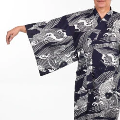 Yukata Kimono Men - Koi Fish 11 Yukata Kimono Men - Koi Fish -Shibui Store kimono yukata homme carpe koi 809