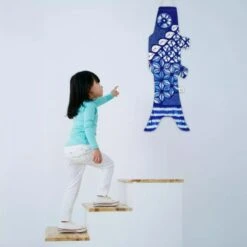 Koinobori Fish Shibori Indigo - 28 In 7 Koinobori Fish Shibori Indigo - 28 In -Shibui Store koinobori shibori indigo s 627