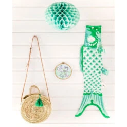 Koinobori Traditional Turquoise - 39 In -Shibui Store koinobori traditionnel turquoise m 348