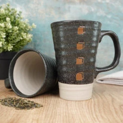 Large Japanese Mug - Black -Shibui Store large japanese mug black 121