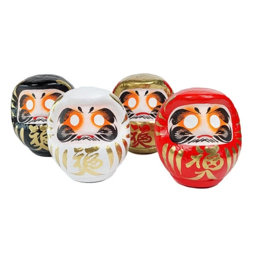 Set Of 4 Large Daruma - 12 Cm (4.7")