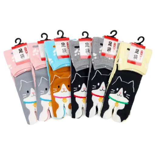 Neko Tabi Socks - 6 Pairs
