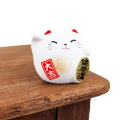 Round Maneki Neko - White -Shibui Store maneki neko rond blanc 419