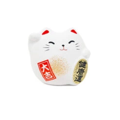 Round Maneki Neko - White