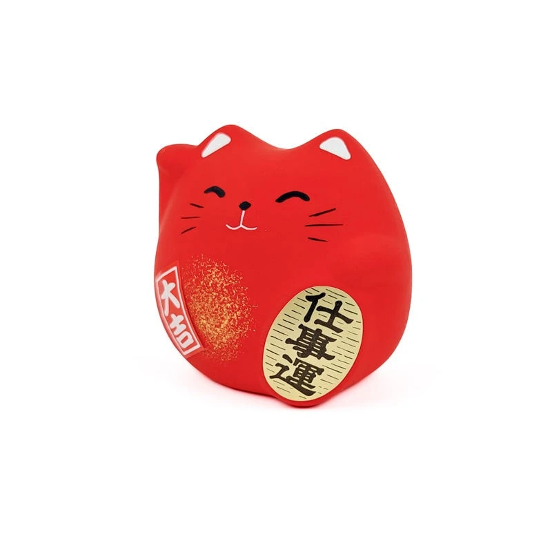 Round Maneki Neko - Red 5 Round Maneki Neko - Red - Image 3