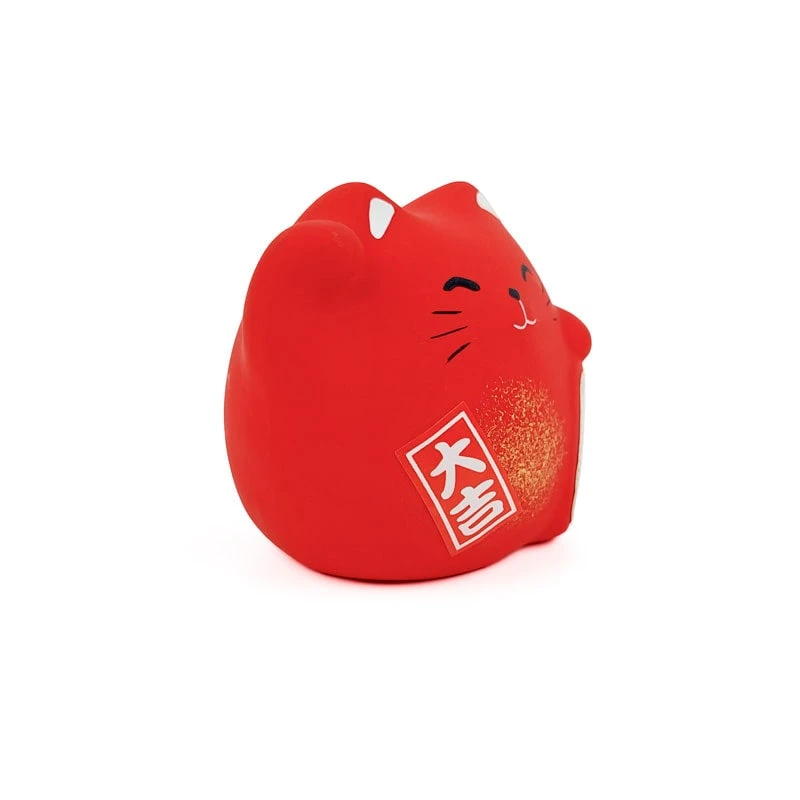 Round Maneki Neko - Red 4 Round Maneki Neko - Red - Image 2