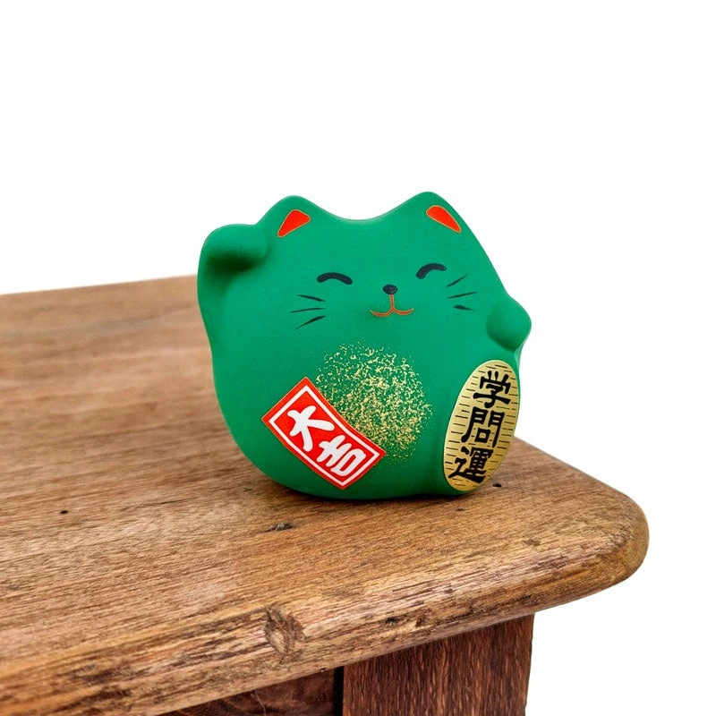 Round Maneki Neko - Green 7 Round Maneki Neko - Green - Image 5