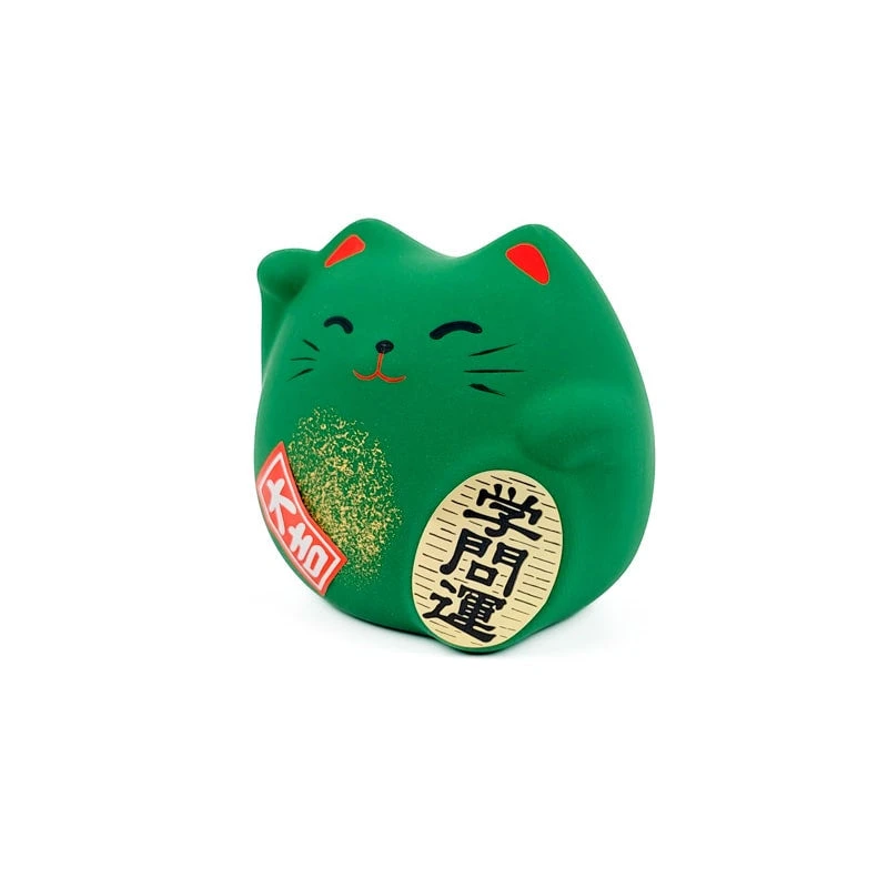Round Maneki Neko - Green 5 Round Maneki Neko - Green - Image 3