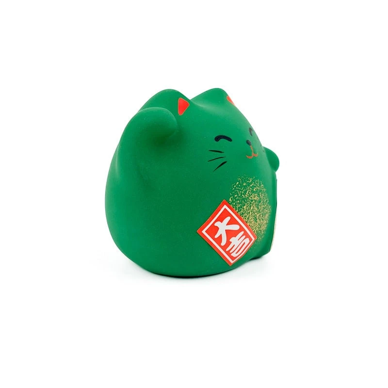 Round Maneki Neko - Green 4 Round Maneki Neko - Green - Image 2