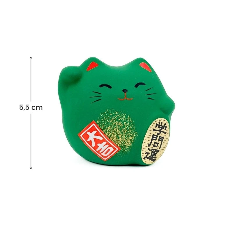 Round Maneki Neko - Green 6 Round Maneki Neko - Green - Image 4