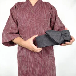 Men's Japanese Obi Style Belt - Aki -Shibui Store mens japanese obi style belt aki one size 396