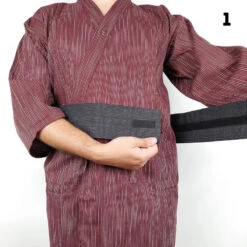 Men's Japanese Obi Style Belt - Aki -Shibui Store mens japanese obi style belt aki one size 413