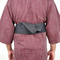 Men's Japanese Obi Style Belt - Aki -Shibui Store mens japanese obi style belt aki one size 584