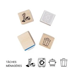 Japanese Mini Stamp Set - Bullet Journal -Shibui Store mini tampon japonais bullet journal taches menageres 522