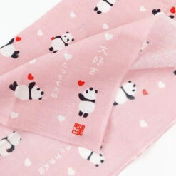 Japanese Handkerchief - Panda -Shibui Store mouchoir tissu japonais panda 240