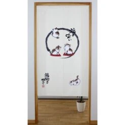 Noren Curtain Zen Cat -Shibui Store noren curtain zen cat 663