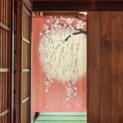 Japanese Noren Cherry Blossom -Shibui Store noren japonais cherry blossom 399