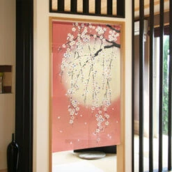 Japanese Noren Cherry Blossom -Shibui Store noren japonais cherry blossom 648