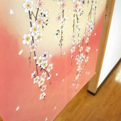 Japanese Noren Cherry Blossom -Shibui Store noren japonais cherry blossom 953
