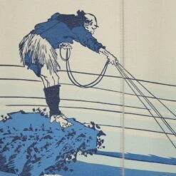 Noren Door Curtain - Mount Fuji Blue -Shibui Store noren japonais mont fuji bleu 85 x 150 cm 717