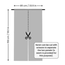 Short Noren Doorway Curtain - Golden Dragon -Shibui Store norenavecdecoupe min 1fb1bcec e07b 4c54 b17c 14398a94ae8e