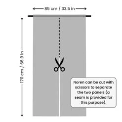 Japanese Curtain Noren Flower -Shibui Store norenavecdecoupe 2 min