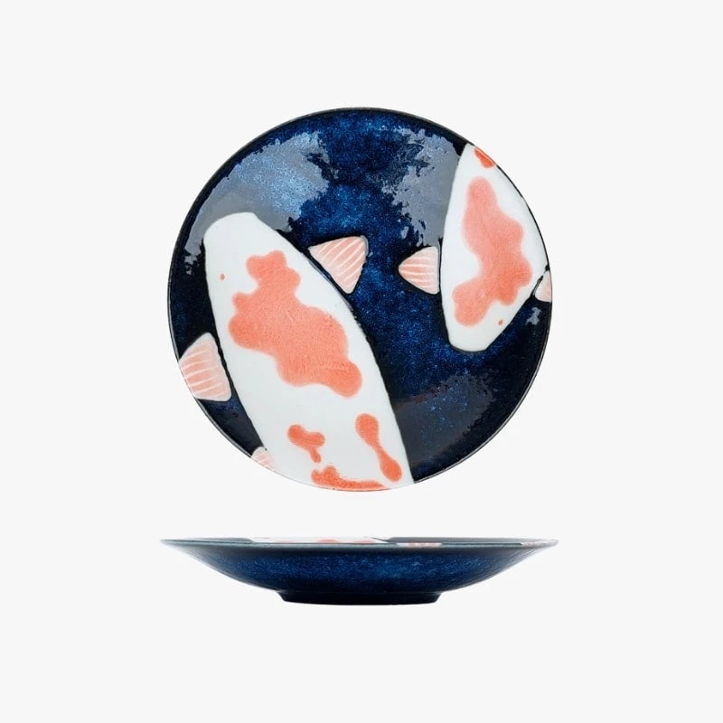 Small Japanese Plate - Koi Fish 3 Small Japanese Plate - Koi Fish