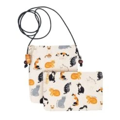 Shoulder Bag – Japanese Cats -Shibui Store pochette bandouliere chats japonais 489