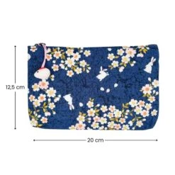 Japanese Clutch – Usagi Sakura Blue -Shibui Store pochette japonaise usagi sakura bleu 900