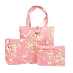 Japanese Clutch – Usagi Sakura Pink -Shibui Store pochette japonaise usagi sakura rose 110