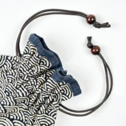 Japanese Fabric Pouch - Seigaiha -Shibui Store pochette tissu japonais seigaiha 591