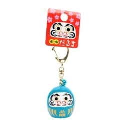 Large Japanese Keychain - Daruma (Color Of Choice) 15 Large Japanese Keychain - Daruma (Color Of Choice) -Shibui Store porte cle grand daruma couleur au choix bleu 510