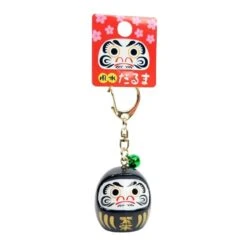 Large Japanese Keychain - Daruma (Color Of Choice) 17 Large Japanese Keychain - Daruma (Color Of Choice) -Shibui Store porte cle grand daruma couleur au choix noir 781