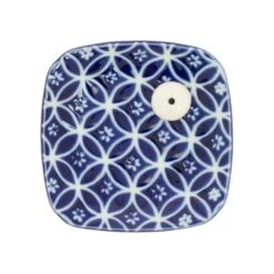 Ceramic Incense Burner Holder - Blue Shippoh 9 Ceramic Incense Burner Holder - Blue Shippoh -Shibui Store porte encens ceramique bleu motif shippoh 785