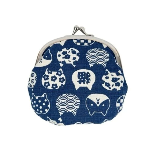 Gamaguchi Wallet – Neko Blue
