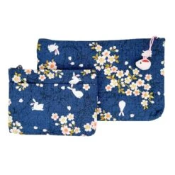 Purse – Usagi Sakura Blue -Shibui Store porte monnaie usagi sakura bleu 147