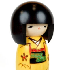 Yellow Kokeshi Doll 9 Yellow Kokeshi Doll -Shibui Store poupee kokeshi jaune 366