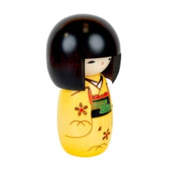 Yellow Kokeshi Doll 10 Yellow Kokeshi Doll -Shibui Store poupee kokeshi jaune 623