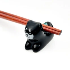 Chopstick Rest Black Shiba Dog -Shibui Store repose baguettes shiba noir 401