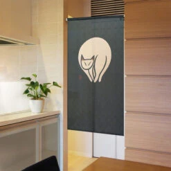 Japanese Curtain Cat -Shibui Store rideau japonais chat 276