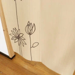 Japanese Curtain Noren Flower -Shibui Store rideau japonais noren fleur 189