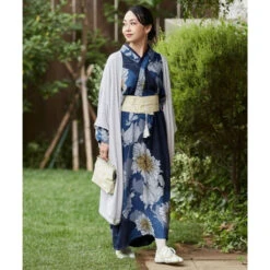 Blue Japanese Kimono Dress -Shibui Store robe kimono japonais 267