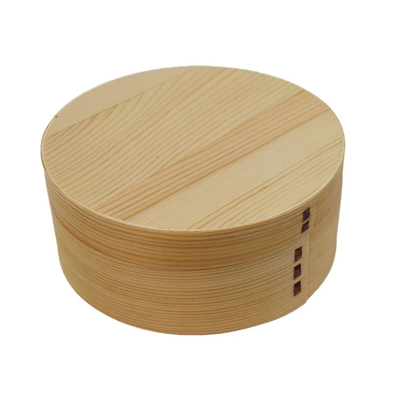 Round Wooden Bento Box 3 Round Wooden Bento Box