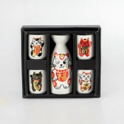Maneki Neko Sake Set -Shibui Store service a sake maneki neko 625