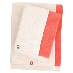 Japanese Imabari Towel - Bicolore Pink -Shibui Store serviette de bain imabari bicolore rose 873