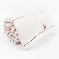 Japanese Towel - Red Striped -Shibui Store serviette de bain japonaise rayee rouge 227